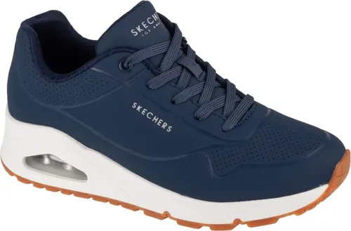 Skechers 73690 NVY Schnürschuh - Halbschuhe mit 20 cm Plateauabsatz, aus strapazierfähigem Synthetik und atmungsaktivem Mesh für optimalen Tragekomfort.