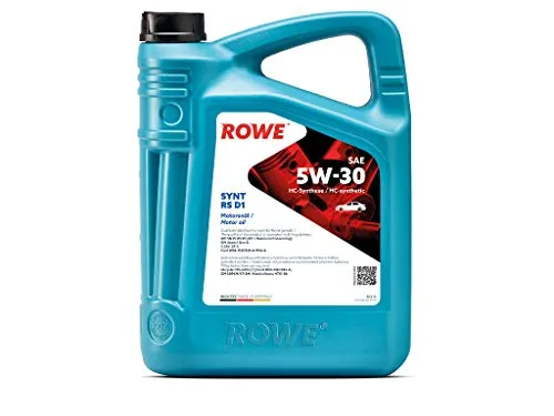 ROWE HIGHTEC SYNT RS D1 SAE 5W-30 5L Motoröl - Hochwertiges HC Synthese Öl für optimale Motorenleistung und Schutz, ideal für moderne Fahrzeuge.