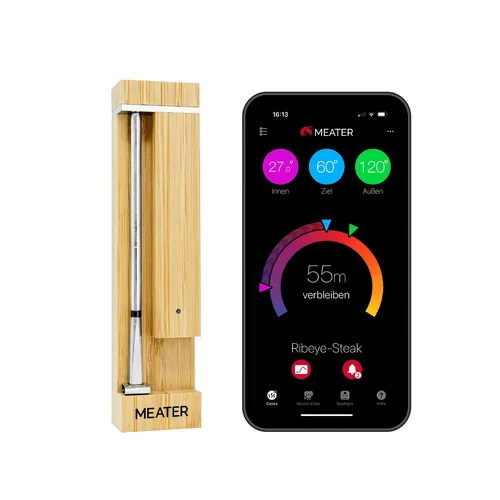 MEATER Pro / 2 Plus Smartes Fleischthermometer für BBQ und Grill - Präzises Bratenthermometer aus Edelstahl für perfekte Grill- und BBQ-Ergebnisse. Ideal für Fleischliebhaber, die Wert auf Qualität legen.
