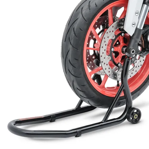 ConStands Motorradheber - Vorderrad Montageständer Fork Schwarz - Wagenheber für Motorräder, leicht und einfach zu handhaben. Der ConStands Fork wiegt nur 2,5 kg und ermöglicht sicheres Aufbocken zum Reparieren und Warten.