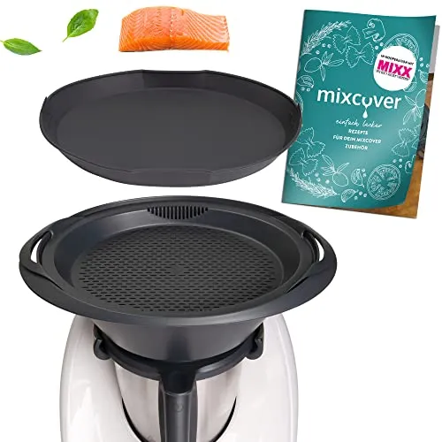 mixcover Dampfgarform Silikonform Auflaufform mit Ebook Rezeptheft kompatibel mit Thermomix Zubehör für Varoma Einlegeboden - Zubehör für TM5 TM6 TM31 TM Friend, ganz
