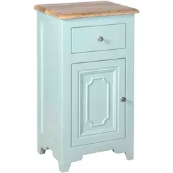 Carla&Marge Romantic Times Badschrank Mangoholz - Eleganter Badschrank aus massivem Mangoholz in stilvollem Schlifgrün. Mit durchdachter Innenaufteilung für optimalen Stauraum und einem warmen, einladenden Design, das Ihrem Badezimmer einen harmonischen Look verleiht.