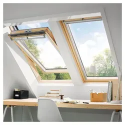 VELUX Dachfenster GGL 3070 Schwingfenster Holz THERMO Fenster, 78x118 cm (MK06)