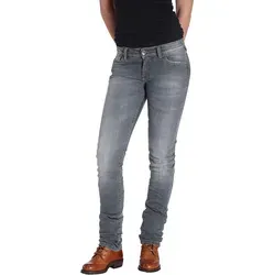 Rokker The Donna Grey Damen Motorrad Jeans, grau, Größe 26 - Motorradhosen mit EN 17092 Level A Schutz, hochabriebfest und im stylischen Five-Pocket-Style für Sicherheit und Komfort beim Fahren.