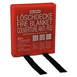 GLORIA Feuerlöschdecke GLD1 - 120x180 cm, ideal für Küchenbrände und schnelle Handhabung in stabiler Box