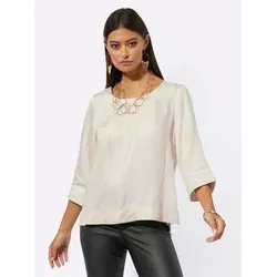 creation L Klassische Bluse Modal-Bluse 3/4-Arm . braun 44