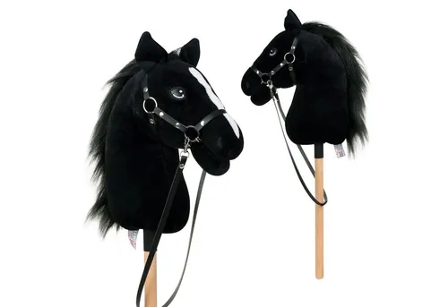 Pink Papaya Hobby Horse Abraxas - Steckenpferd mit Halfter und Trense, ideal für Dressur und Springen, hochwertiges Design für Kinder