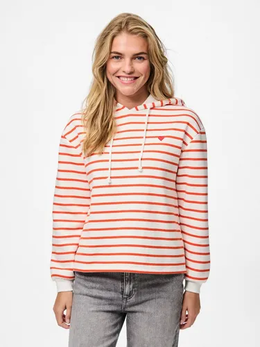 Pieces Hoodie "Chilli" in Creme - XL - Sweatshirts aus recyceltem Polyester, mit Kapuze und Tunnelzug, gerade geschnitten, mit stylischer Streifenstickerei für einen modernen Look.