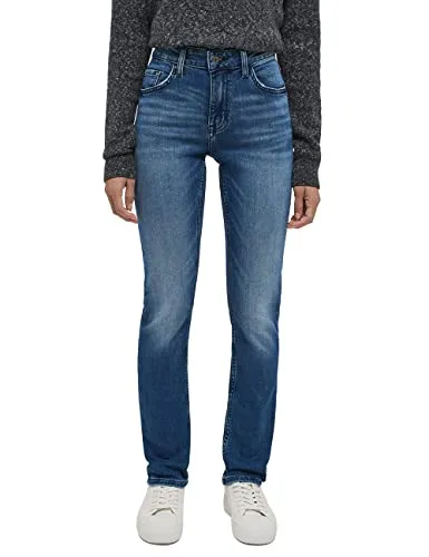 MUSTANG Damen Comfort Fit Style Rebecca Jeans, Blau (Medium Bleach 312) - Bequeme 5-Pocket Jeans mit Comfort Fit, ideal für den täglichen Gebrauch und perfekten Sitz.