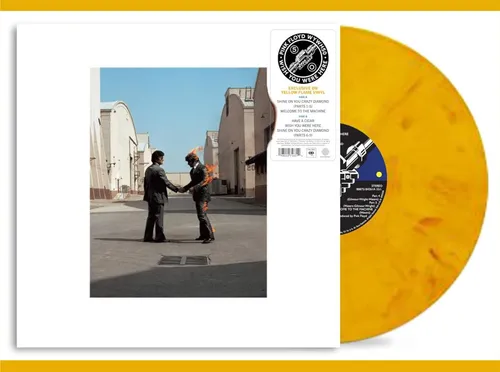 Pink Floyd - WISH YOU WERE HERE (Yellow Flame) Vinyl Schallplatte - Hochwertige Vinyl-Schallplatte von Pink Floyd, Album: WISH YOU WERE HERE (Yellow Flame). Ideal für Sammler und Musikliebhaber, in Mint-Zustand für besten Klanggenuss.