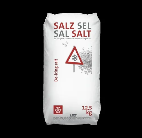 Streusalz 12,5 kg - Hochwirksames Auftausalz gegen Eis & Schnee - Effektives Enteiser für sichere Wege im Winter. Ideal für den Einsatz auf Gehwegen und Einfahrten. Hergestellt in Deutschland für geprüfte Qualität.