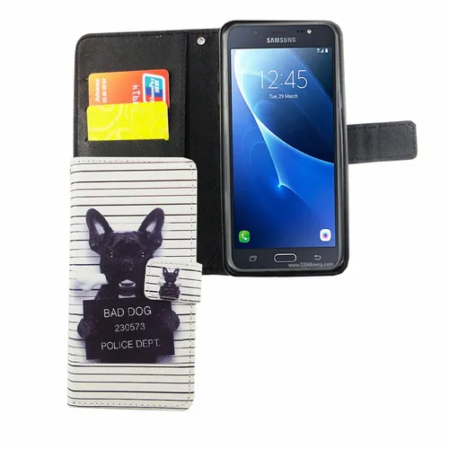 Handyhülle für Samsung Galaxy J7 (2016) Schutztasche Wallet Cover 360 Case Weiß