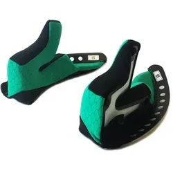 X-Lite X-803/X-803 Ultra Carbon Wangenpolster Steadyfit - Grün - XL-XXL - Motorrad-Headsets: Einteiliges Wangenpolster mit expandiertem Schaumstoff für gleichmäßigen Druck und einfache Reinigung, kompatibel mit X-803 Modellen.