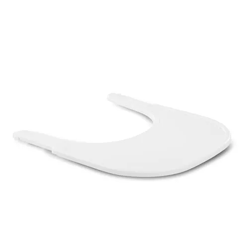 hauck Einklick Hochstuhl Essbrett Arketa Click Tray aus GRS Zertifiziertem Recyceltem Material, Schnelle Befestigung ohne Werkzeug am Hochstuhl Arketa, Einfach zu Reinigen (White)