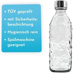 SODABÄR Glasflasche für Wassersprudler 0,7l - Orange - Wassersprudler-Zubehör aus bruchsicherem Glas mit TWIN Secure Einrichtung für sicheres Sprudeln. Ideal für prickelnden Genuss zu Hause und unterwegs. Spülmaschinengeeignet und umweltfreundlich.