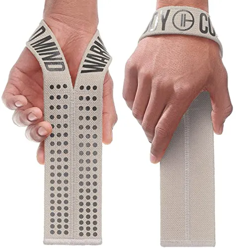 WARM BODY COLD MIND V1 Lifting Straps für Olympisches Gewichtheben - Getestet bei 300kg - Zughilfen für Krafttraining, Fitness Bodybuilding, Wrist Wraps, Weightlifting Straps, Gym (Weiß/Schwarz)