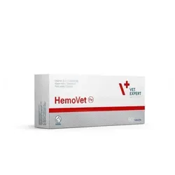 VETEXPERT Hemovet 60tabl. - Gehörschutz für Hunde mit Anämiesymptomen, unterstützt durch hoch bioverfügbares Eisen für eine bessere Gesundheit.