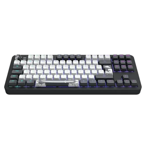 Dark Project ALU87 Gaming Tastatur - Bushido [g3ms Moonstone] - Gaming-Zubehör mit Tenkeyless-Design, RGB-Beleuchtung und langlebigen g3ms Moonstone-Schaltern für bis zu 80 Millionen Anschläge. Ideal für Gamer, die auf Leistung und Anpassungsfähigkeit setzen.