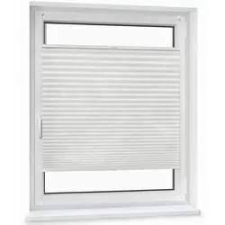 Jalousiescout Plissee Klemmfix 60x100cm – Weißer Sichtschutz für Fenster - Praktisches Plissee ohne Bohren, ideal für Mietwohnungen. Lichtdurchlässig und dennoch blickdicht, sorgt es für Privatsphäre und ist einfach zu montieren – perfekt für jedes Fenster!