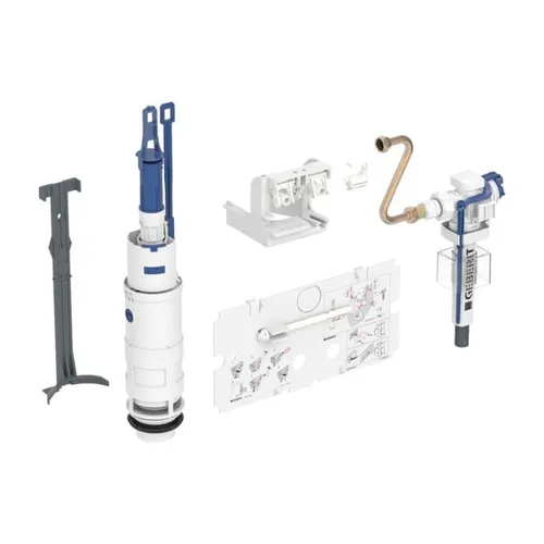 Geberit Umbauset für 2-Mengen-Spülung 240515005 - Sanitärinstallation - Ideal zum Umrüsten auf 2-Mengen-Spülung für Geberit UP-Spülkästen Typ 110.800 (Baujahr 1988-1997) mit umfangreichem Zubehör.