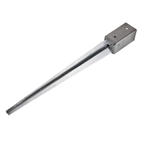 Pfosten - Einschlagbodenhülse 71x71x140x750 - Einschlaghülse für stabile Zaun- und Torbefestigungen, einfach zu montieren und ideal für den Außenbereich.