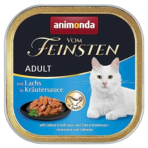 Animonda vom Feinsten Katzenfutter nass mit Huhn in Karottensauce (32 x 100g) - Leckeres, getreidefreies Katzenfutter mit hochwertigem Huhn und zarter Sauce, ideal für ausgewachsene Katzen. Ohne Zucker und künstliche Zusätze – für ein schmackhaftes Futtererlebnis.
