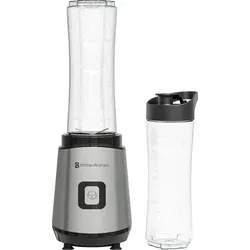 KitchenBrothers Mini Standmixer - To-Go Mixer mit 2 Flaschen 600 ml - Der KitchenBrothers Mini Standmixer ist der ideale Begleiter für unterwegs. Mit zwei auslaufsicheren To-Go Flaschen zaubern Sie im Handumdrehen leckere Smoothies und Proteinshakes – perfekt für einen gesunden Lebensstil!