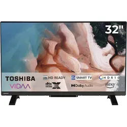 Toshiba 32WV2E63DG LED-Fernseher - Fernseher mit 80 cm (32 Zoll) HD-Ready, Smart-TV-Funktionen und Zugang zu Apps wie Netflix und Disney+. Ideal für Streaming und Entertainment.