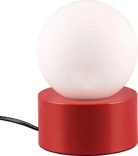 Reality Leuchten Tischleuchte COUNTESS - Elegante Tischlampe in Rot aus Metall, 17 cm hoch. Ideal für stimmungsvolle Akzente in Ihrem Zuhause. Benötigt leicht austauschbare E14-LED-Leuchtmittel. Perfekte Ergänzung für jedes Wohnambiente.