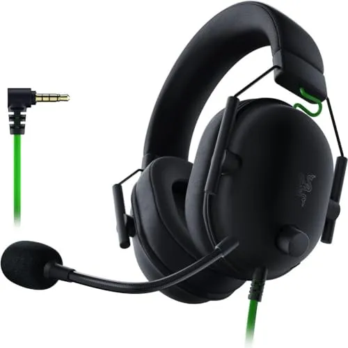 Razer BlackShark V2 X Gaming-Headset: 7.1 Surround Sound – 50 mm Treiber – Memory-Schaumstoff-Kissen – für PC, PS4, PS5, Switch, Xbox One, Xbox Series X|S, Mobile – 3,5 mm Klinkenstecker – Schwarz