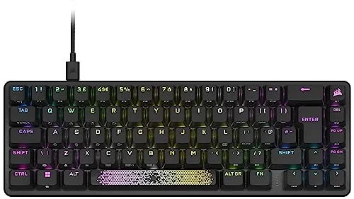 CORSAIR K65 PRO MINI RGB - 65% Opto-Mechanical Gaming-Tastatur, blitzschnelle Eingaben und robuste PBT-Tastenkappen für ultimatives Gameplay