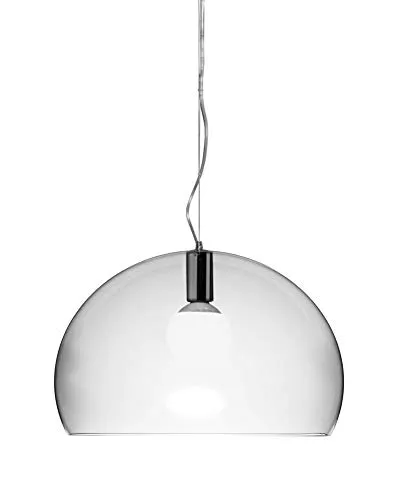 Kartell FL/Y Pendelleuchte – Glasklar - Designer: Ferruccio Laviani, stilvolle Pendelleuchte aus durchgefärbtem PMMA, inklusive 1x 15W E27 LED, perfekt für moderne Wohnräume.