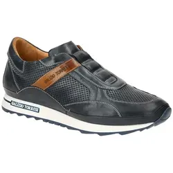 Galizio Torresi 414040 70191 Slipper Blau 42,5 EU - Herren-Slipper aus hochwertigem Leder, sportlicher Stil mit Gummizug für optimalen Tragekomfort, ideal für lässige Anlässe.