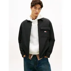 Tommy Jeans Hemdjacke TJM PADDED TECH CORD Overshirt, lockere Form, wattiert schwarz XXXL (56)