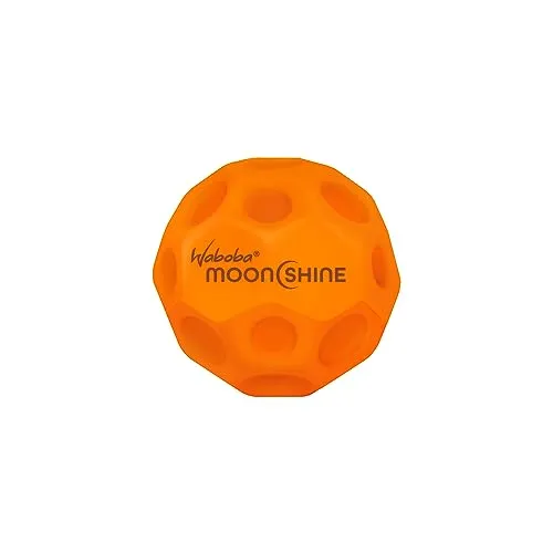 Waboba Moonshine Ball Leuchtball, Leuchtender Moon Ball, Hyper Bouncy im Dunkeln Leuchtend, Extra Sprungkraft Ball – Orange