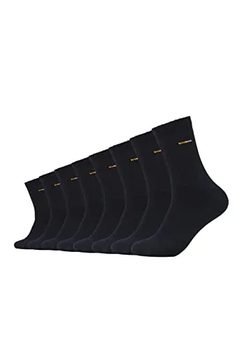 Camano Unisex Tennissocken 8er Pack 43/46 black - Sportsocken 8er-Pack mit geripptem Komfortbund, feuchtigkeitsregulierend und ideal für sportliche Aktivitäten, perfekt für den Tennisplatz!