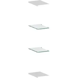 Dmora - Regal Dcocett, Offene Regale, 100 % Made In Italy, Cm 20x27h2, Glänzend Weiß