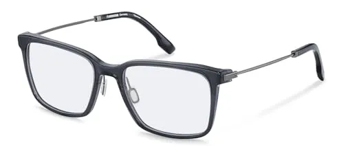 Rodenstock Quadratisch Azetat Brillen in Blue Grey, Grey für Herren, Brille mit Sehstärke, optional mit Sonnenbrillen tönung oder Blaulichtfilter (Modell R8032)