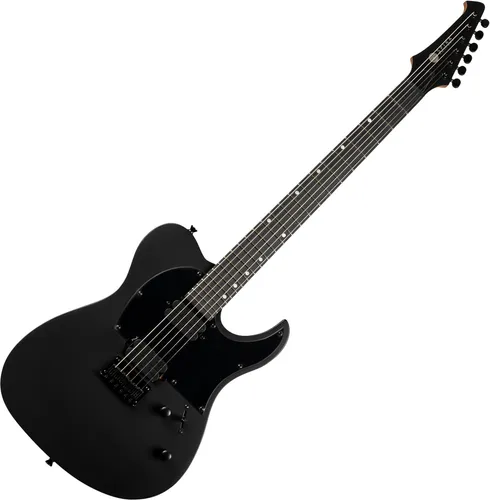 Spira T-400 Satin Black - E-Gitarre mit hochwertigem Ebony Tech Griffbrett - Gitarren, 400 Series mit gerösteter Pappel und 2x Spira Villian Ceramic Tonabnehmer für kraftvollen Sound in elegantem Satin Black Finish.