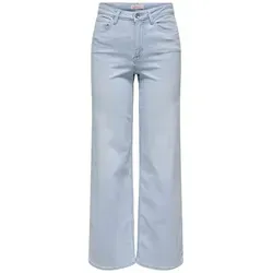 High-waist-Jeans "ONLMADISON BLUSH HW WIDE DNM CRO495 NOOS", Gr. XL (42) - Light Blue - Damen-High-waist-Jeans von ONLY in Light Blue, figurbetonend und vielseitig kombinierbar. Hohe Leibhöhe und lässiger Schnitt bieten optimalen Tragekomfort für jede Freizeitaktivität.
