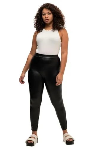 Studio Untold Damen Plus Size Leggings, beschichtet und elastisch, Schwarz 54+ - Bequeme Studio Untold Leggings für Damen in großen Größen, mit elastischem Bund und stylischer Beschichtung. Ideal für lässige Outfits und den täglichen Einsatz in der Modekategorie.