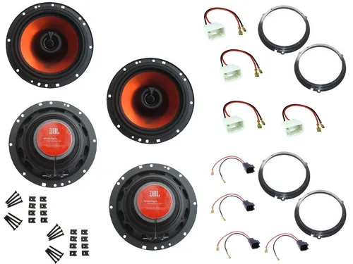 JBL Lautsprecher Set für Ford Fiesta JA8 - 800 W - Auto-Lautsprecher Set für Ford Fiesta JA8 (08.2008-2021) mit 800 Watt Leistung. Genießen Sie hochwertigen Klang mit JBL 2-Wege Koaxial-Lautsprechern und einfachem Einbau durch Adapterringe.