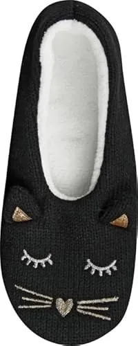 Capelli New York - Haussocke mit Kuschelfutter - Black Combo - Größe M/L