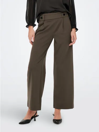 JdY Damen Jdygeggo New Long Pant Jrs Noos Hose - Damen-Hosen in Chocolate Brown, mit seitlichen Eingrifftaschen und stylischen schwarzen Knöpfen für einen trendigen Look.