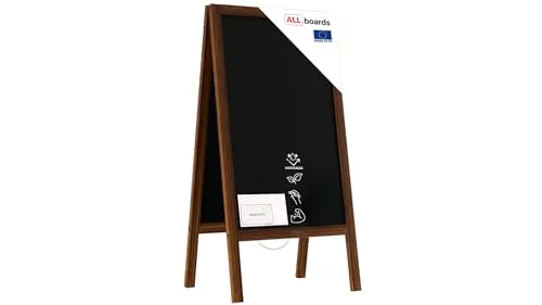 ALLboards Kundenstopper Wasserfest 100x50cm - Kreidetafeln mit kratzfester, wasserfester Oberfläche, ideal für den Außenbereich. Perfekt als Werbetafel für Gastronomie und Geschäfte.