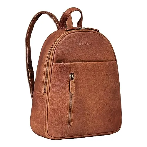 STILORD 'Hailey' Damen Tagesrucksack aus Leder - Vintage Daypack für Damen: Echtes Leder, stilvolles Design und viel Stauraum machen diesen Rucksack zum idealen Begleiter für Tag und Nacht.