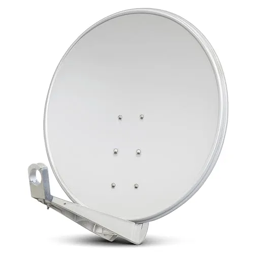 PremiumX DELUXE100 Satellitenschüssel 100cm - SAT-Antenne aus hochwertigem Aluminium, bietet stabilen Empfang bei schlechtem Wetter und ist kompatibel mit allen gängigen LNBs für optimalen HDTV und 4K UltraHD Empfang.