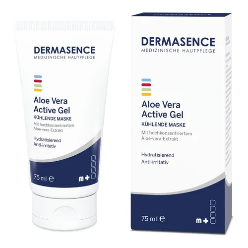 Dermasence Aloe Vera Active Gel - Medizinische Körperpflege, beruhigt und spendet Feuchtigkeit für empfindliche Haut mit natürlichem Aloe-Vera-Extrakt und entzündungshemmenden Eigenschaften.