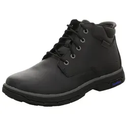 Skechers Herren Segment 2.0 Brogden Chukka-Stiefel, Black Leather, 43 EU - Herren-Stiefel mit lockerer Passform und luftgekühltem MF Goodyear Gummi für optimalen Komfort und Stil.