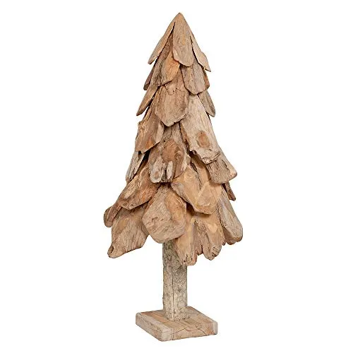 Teak Deko Baum Boom - 120cm Weihnachtsbaum aus Teakholz - Hochwertige Deko-Tanne aus Teakholz, ca. 120 cm hoch. Ideal für festliche Dekorationen, einzigartiges Design und natürliche Optik. Lieferung erfolgt per Speditionsversand.